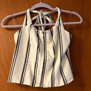 Chic Striped Camisole in Black and White